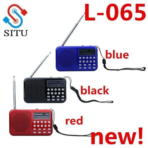 Original L-065 Portable Mini AM/FM Radio Speaker USB 2.0 AUX Audio Input LCD Radio Support TF SD Card Mobile Phone PC MP4 MP3