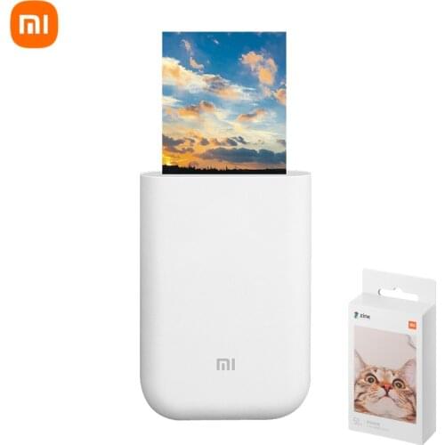 Xiaomi Official Store Original Pocket Mini Photo Printer 300dpi Portable DIY AR Printer 500mAh Picture Printer Work With Mihome