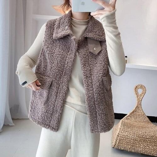 New Winter Fashion Warm Cashmere Like Coat 2021 Women Plus Size Turn-Down Collar Warm Pocket Coat Ladies Solid Outer Wear