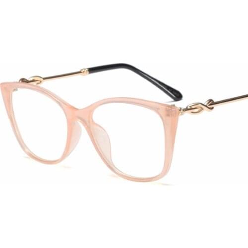 Veshion Women Cat Eye Glasses Frames Rope Knot Metal Temple Trending Styles Optical Fashion Computer Glasses