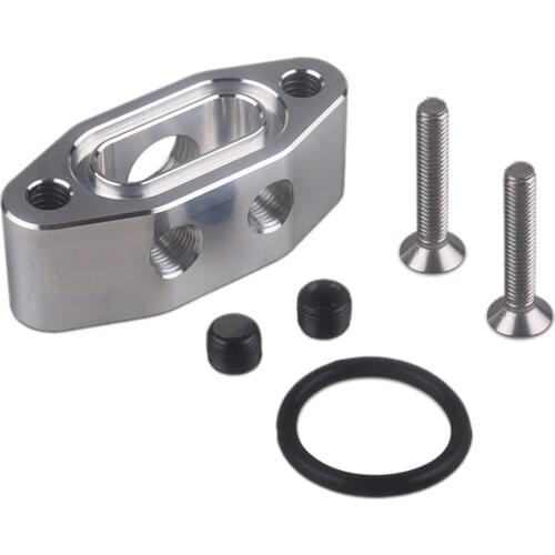 Billet Oil Pan Pressure Sensor Adapter Port Dual 1/8" NPT M16-1.5 Sending Unit 551541 LS Oil Pressure Sensor Relocation Adapter