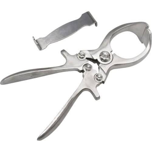 2 Pcs Livestock Tools Stainless Steel Without Blood Pig Sheep castration Clamp Castration Tool Castration Forceps Farm Animals