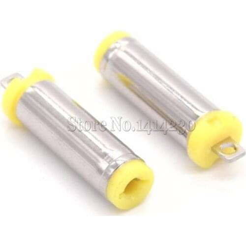 10Pcs DC Power Supply DC Plug 5.5*2.1MM 5.5x2.1mm 5521 Yellow Tuning Fork Socket Head