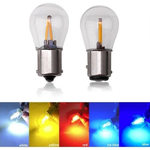 1X P21W Ba15s 1156 1157 Led Filament Chip Car Light Bulb S25 Auto Vehicle Reverse Turning Instructions Lamp White 12v 6000K