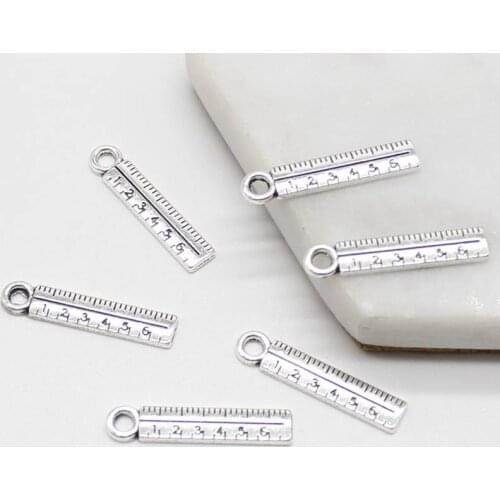20pcs measuring tool ruler pendant diy jewelry alloy jewelry accessories pendant