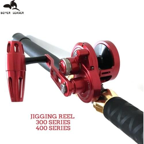 300/400 CNC Fishing Trolling Reel Saltwater Left Hand Slow Jigging Reel Saltwater Jigging Big Game Fishing Reels