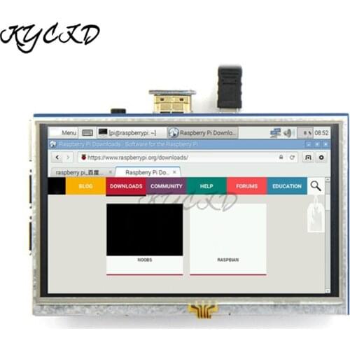 5 inch HDMI-Compatible Touch Screen Portable Monitor 800*480 IPS LCD Display For Raspberry Pi 3B+/4B