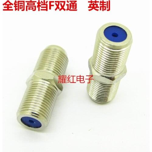 50 PCS High Archives Full Copper F Double Pass Inch Metric Yes Joint Straight Cable Connector Double Negative Head