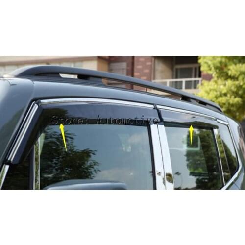 Accessories For Jeep Renegade 2015 2016 2017 Window Visors Awnings Wind Rain Deflector 4 Pcs / Set