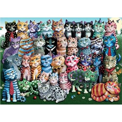 Diamond Painting Cartoon cats Cross Stitch Diamond Embroidery puzzle picture full Diamond Painting Rhinestones Mosaic Home Decor