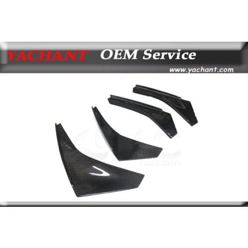 Car-Styling Auto Accessories Carbon Fiber Front Bumper Canard 4 Pcs Fit For 2011-2014 R35 GTR GTR35 DBA JDM Style Front Canards