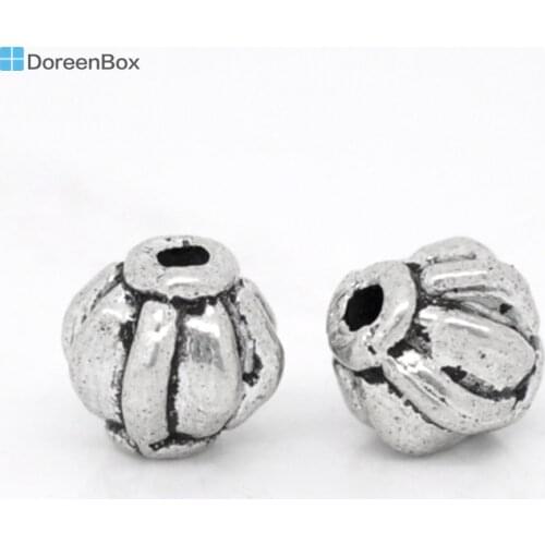 Doreen Box hot- 60PCs Tibetan Silver Lantern Spacers Beads 6*6mm (B00178)