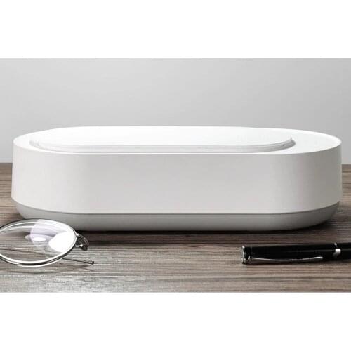 EraClean Ultrasonic Cleaner Simple White Mini Electric Cleaning Machine DC12V 45000HZ Glasses Jewelry Denture Toys Cleaner