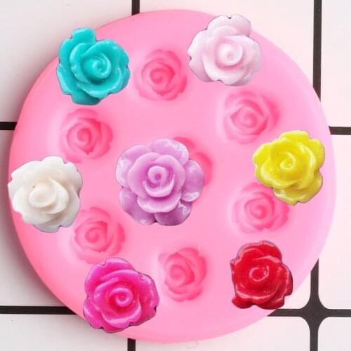 Rose Flower Silicone Mold Candy Polymer Clay Molds Chocolate Baking Mould Wedding Cupcake Topper Fondant Cake Decorating Tools