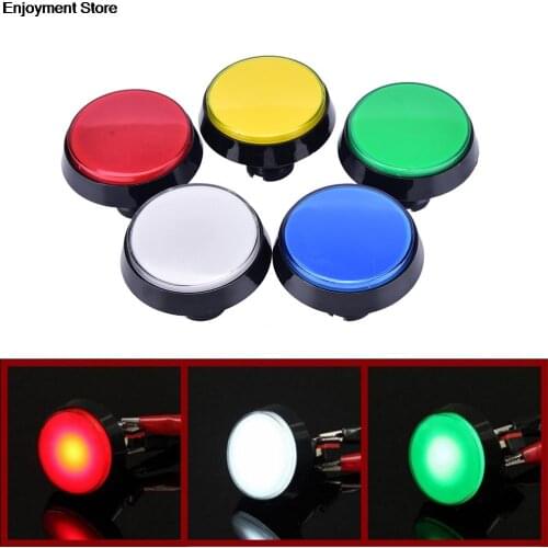 1 x Arcade Button 60MM LED Light Lamp Big Round Arcade Video Game Player Push Button Switch Promotion Hot selling