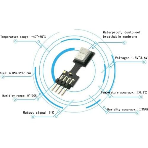 AHT15 integrated temperature and humidity sensor Humidity accuracy ±2%RH (25℃) Temperature accuracy ±0.3 For Arduino