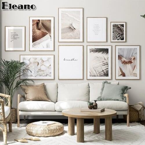 Canvas Painting for Living Room Letter Poster and Prints WALL HOME DECOR Creativity Tropic Leaves Landscape Modern Art Painting