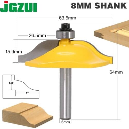 1pc 8mm Shank Panel Raiser Router Bit - Ogee 1" Depth Woodworking cutter woodworking router bits carbide bit door knife