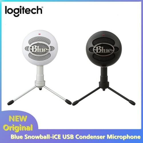Logitech Blue Snowball-iCE USB Condenser Microphone Professional Computer Game Recording High Quality Sound Mic