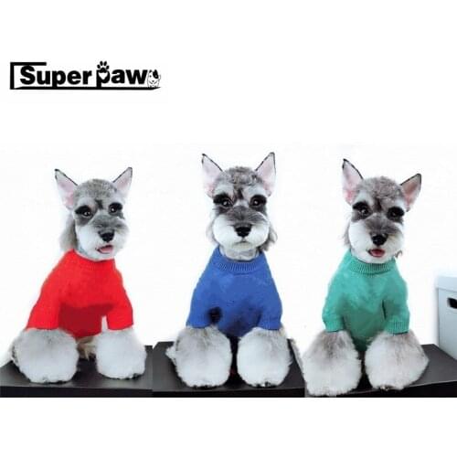 Fashion Dog Sweater Jumper Clothes Winter Warm Pet Hoodie Jacket Coat for Small Medium Dogs Schnauzer French Bulldog Pug EMC19