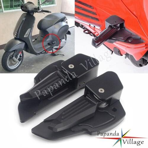 Motorcycle CNC Rear Footrests For Vespa Prima 125 150 SPRINT Primavera Foot Rests Passenger Extensions Extended Footpegs Adapter