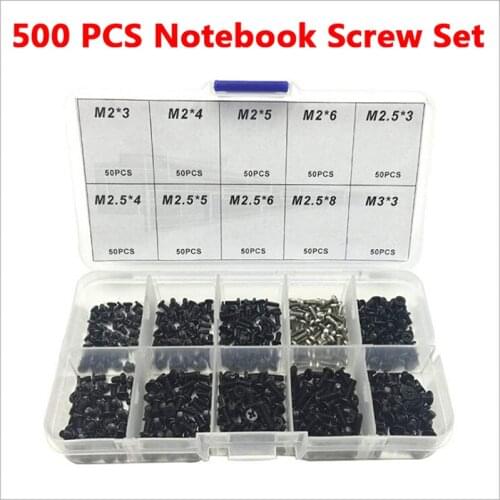 New 500Pcs Small Screw Laptop Screwdriver Set Micro Computer Case Assemble Repair Electronic Mini Digital Mechanical Screw Kit