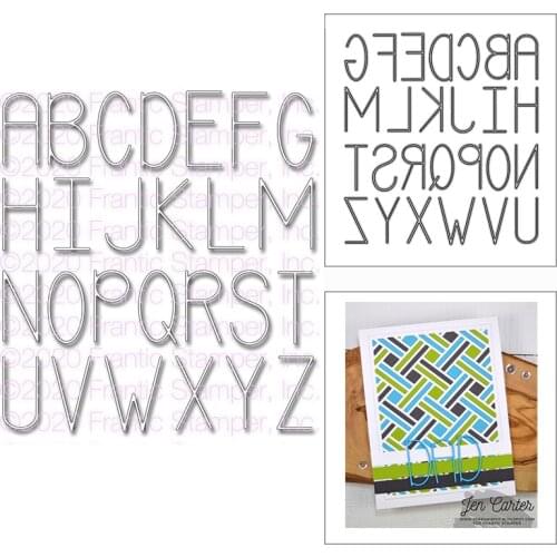 New Uppercase Slender Alphabet Craft Embossing Mold 2021 Metal Cutting Dies for DIY Decorative Scrapbooking Album Card Making