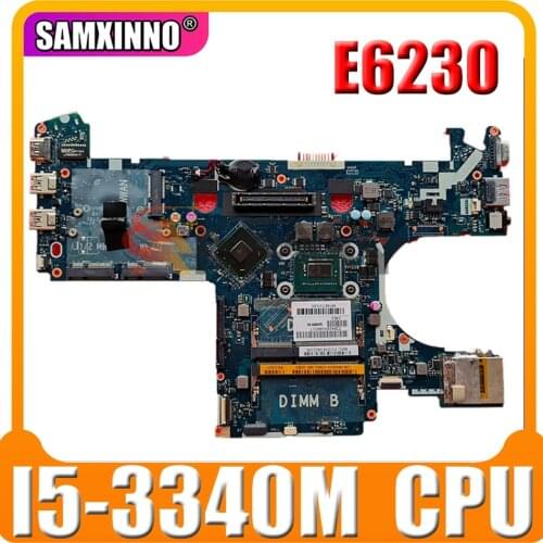 Original Laptop motherboard For DELL Latitude E6230 Core I5-3340M Mainboard CN-01V5YD 01V5YD LA-7731P SR0XB SLJ8A DDR3