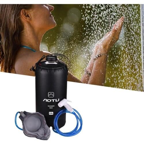 12L Outdoor Shower Bag Household Outdoor Foldable Bathing Portable Bag With Load-Bearing Handle For Camping Beach Hiking Trip