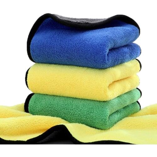 30x30/40/60CM Car Wash Microfiber Towel Car Cleaning Drying Cloth Thick Car Care Cloth Detailing Car Washing Brushes