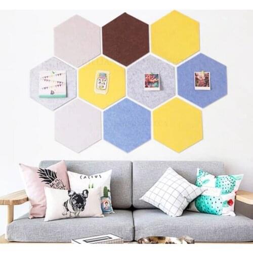 Self-Adhesive 3D Wall Sticker Hexagonal Wall Sticker Factory Direct Supply Soundproof Background Felt Message Board Photo Wall