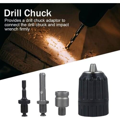 13mm 1/2" Drill Chuck Hex Male Shank Adapter Thread with Screw for Electric Hammer Adapter Parts speeding Bit Changeovers