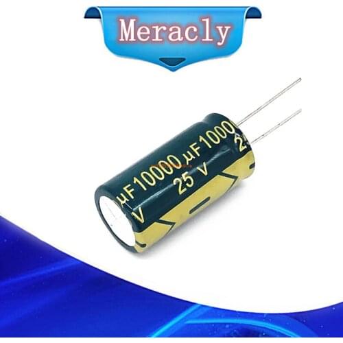 2pcs/lot T11 25V 10000UF Low ESR high frequency aluminum electrolytic capacitor size 18*35 10000UF25V 20