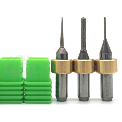 5pcs Imes Icore Compatible Milling Burs for Emax / Disilicate Lithium / Glass Ceramic Block, Shaft 6mm, Sizes 2.5/1.0/0.6mm