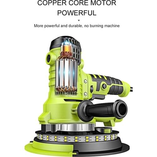 810W Wall Grinding Machine AC 220V 500-2100R/Min Disc Sander Electric LED Light Vacuum Wall Putty Sandpaper Polisher New
