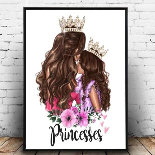 Princess mother and daughter Diamond Painting With Square Rhinestones Diamond Embroidery Cross Stitch Kit Diamond Mosaic I22