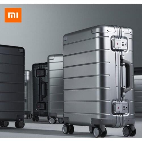 NEW Xiaomi All Aluminum Magnesium Alloy Trolley Case Universal Wheel 20 Boarding Box Luggage Men Metal Suitcase Women