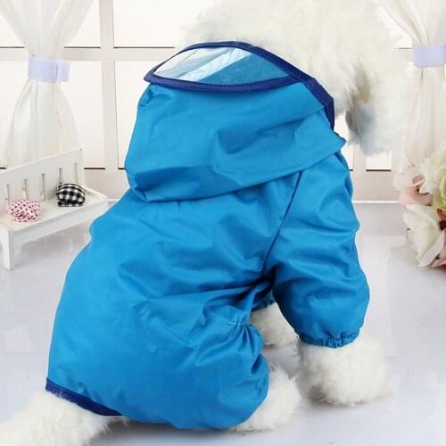 Raincoat Small Ddog Clothes Hoodie Jumpsuit Dogs Pets Rain Clothing Jacket Roupas High Quality Poncho Hoopet Pet Costume BB50