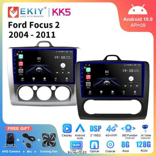 EKIY QLED DSP Android 10 Car Radio For Ford Focus 2005-2011GPS Navi Multimedia Video Player Autoradio Stereo Head Unit No 2 Din
