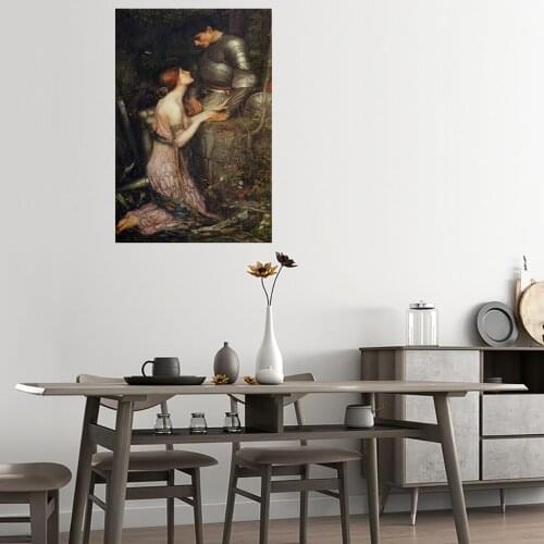 Lamia and the Soldier Impressionism Oil Painting on Canvas Nordic Poster and Print Wall Art Giclee Wall Picture for Living Room