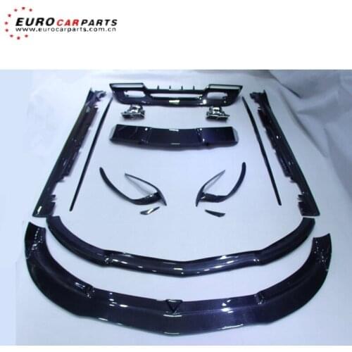 RZ Style A45 Carbon Fiber Body Kit front lip side skirts rear diffuser rear spoiler Fit for A-class W176 A260 A250 A45