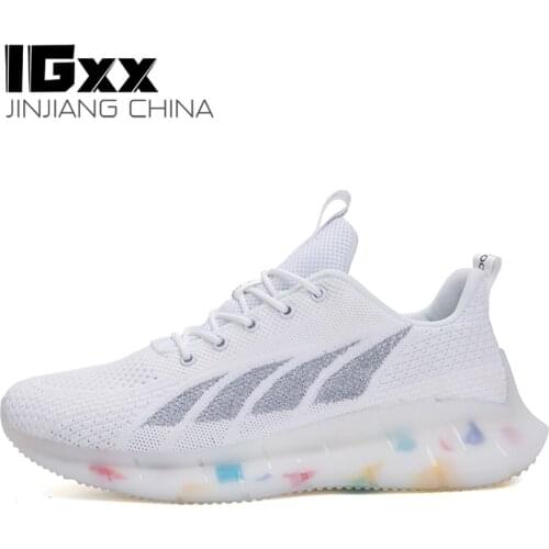 IGxx Sneakers For Men Light Up 350 V2 TPU Buffer Outdoor Mesh Athletic Breathable Male Basketball Lace up Shoes Running Tenis