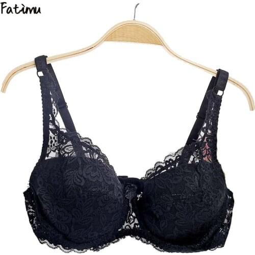 Fatimu Hot Women Sexy Underwire Padded Up Embroidery Lace Bra 36-42D Brassiere Bra Sexy Women Push Up Bras for Women Lace Gather