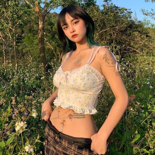 Summer T Shirt Women 2021 New Fashion Street Snap Sexy Wipes Bosom Printing Midriff Condole Belt Female Tee Tshirts BLG134644