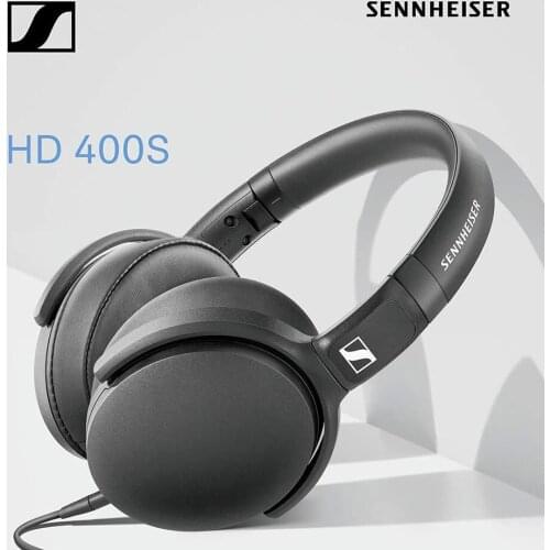 Sennheiser HD 400S Around-Ear Headphones Noise Isolation Earphone Stereo Music Foldable Sport Headset Deep Bass for Mobile Phone