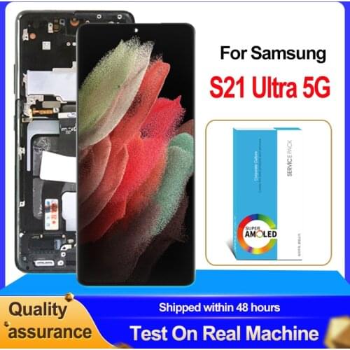Original Dynamic AMOLED 6.8" For Samsung Galaxy S21 Ultra 5G Display Touch Screen Digitizer Assembly SM-G998 SM-G998B/DS LCD