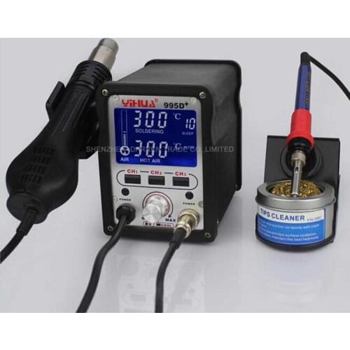 2 in 1 Electric Soldering Station LED Display Hot Air Gun+Solder Iron Machine 110V/220V IC Rework Repairing Station YIHUA 995D