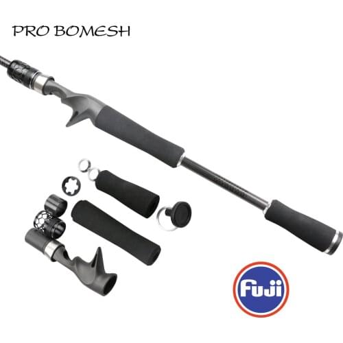 Pro Bomesh 1Set Fuji ACS Reel Seat EVA Casting Handle Kit Aluminum Locking Nut DIY Fishing Rod Building Component Accessory