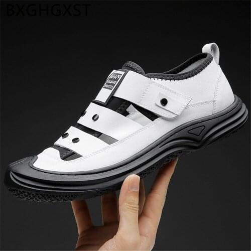 Italian Leather Sandals for Men Summer Shoes Luxury Gladiator Sandals for Men Casual Shoes Beach Mens Sandals Genuine Leather