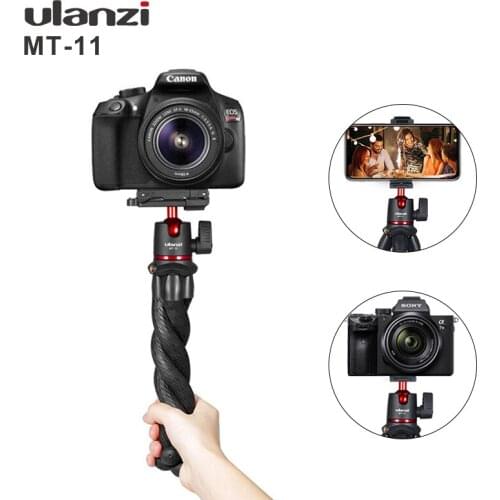 Ulanzi MT-11Flexible Octopus Tripod Smartphone DSLR SLR Vlog Tripod Travel Portable 2 in 1 Tripod Extend 1/4 Screw for Magic Arm